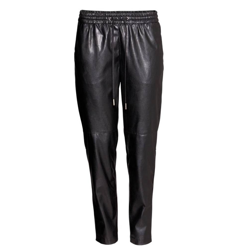 💝H&M black pleather joggers 🏃‍♂️